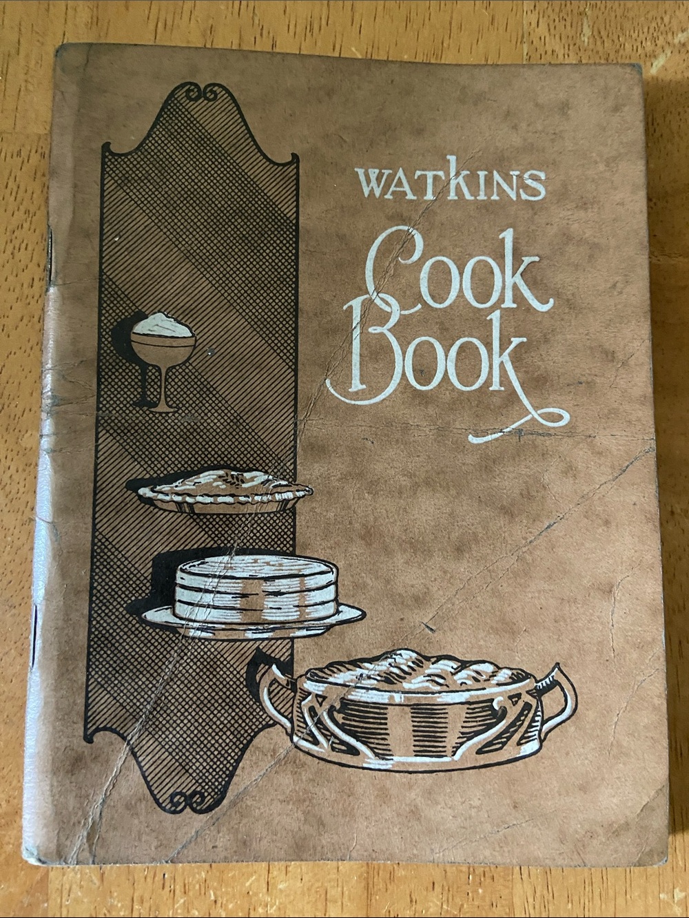 Antique Vintage 1920s 20s Watkins advertising advertisement baking and Cookbook